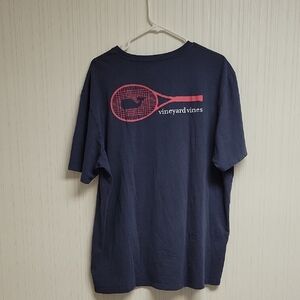 Vineyard Vines Blue Short Sleeve Tennus Racquet Tee. Mens XL